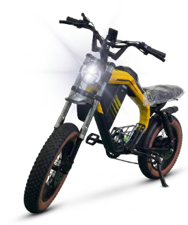 Bicicleta Eléctrica Mobulaa M5 | Estilo Moto Fat Bike con Batería de 52V