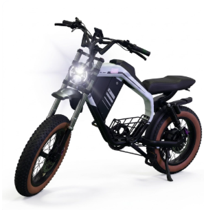 Bicicleta Eléctrica Mobulaa M5 | Estilo Moto Fat Bike con Batería de 52V