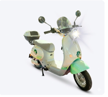 Bicimoto Eléctrica Mobulaa Girl 4 - Estilo Clásico con Parabrisas y Doble Opción de Batería