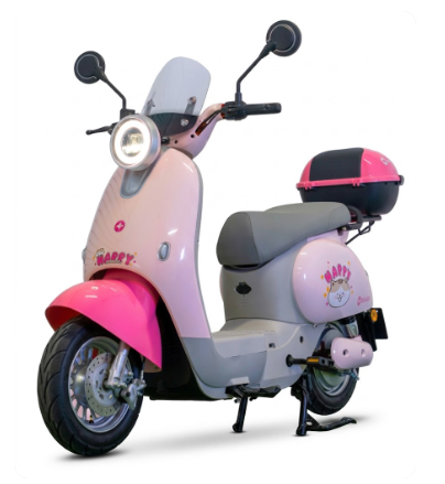 Bicimoto Eléctrica Mobulaa Girl 4 - Estilo Clásico con Parabrisas y Doble Opción de Batería