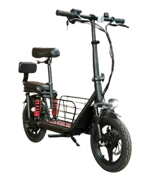 Patineta Eléctrica Mobulaa C3 - Motor de 500W con Canasta y Doble Sillín