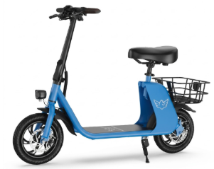 Patineta Eléctrica Mobulaa S002 - Scooter Urbano con Sillín y Canasta